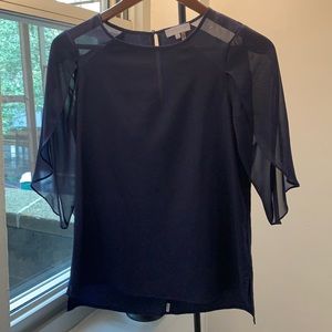 1. State XS dark blue top sheer